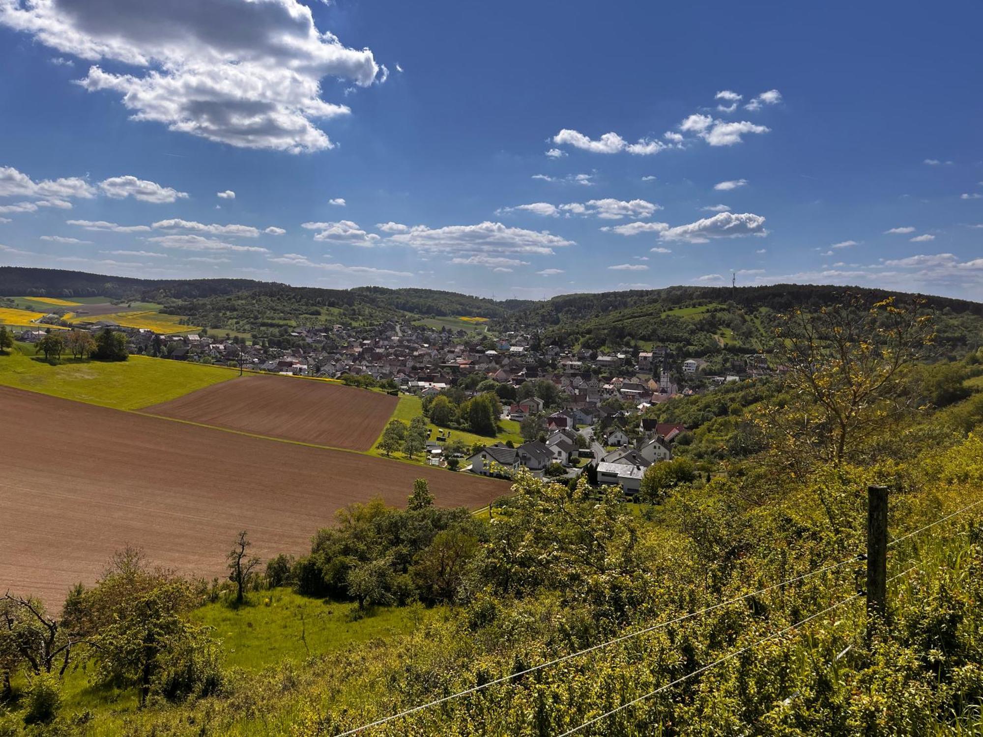 Ferienhaus Weinbergblick - Nahe Wuerzburg - 2 Schlafzimmer - Familienfreundlich - Terrasse Unterleinach Esterno foto